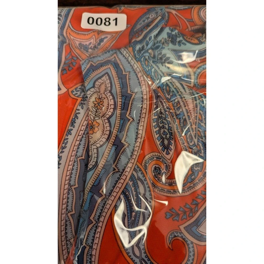 Signature by Robbie Bee Coral Paisley Halter Neck Dress Sleeveless Cocktail Boho - Picture 9 of 9